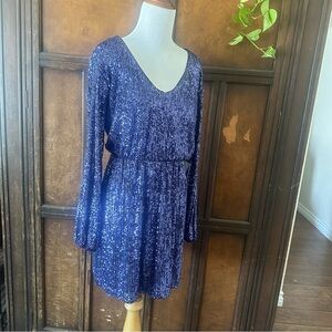 Express purple sequin cocktail dress small